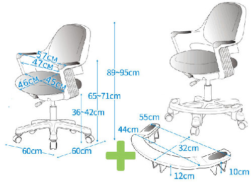 Подростковое эргономичное кресло серия Synif мод. ROBO (SY-1101-GN) - 2